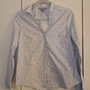 H&M Light Blue Patterned Button Down Shirt